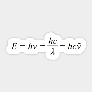 Planck relationship equations Sticker